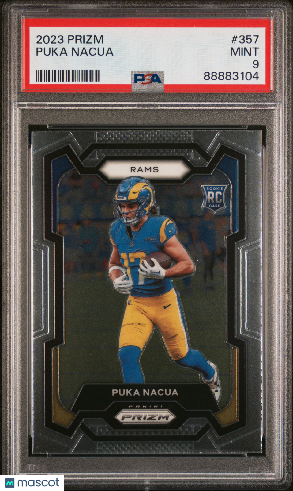 2023 Panini Prizm Puka Nacua Rookie #357 PSA 9 Los Angeles Rams - Graded Sports Cards