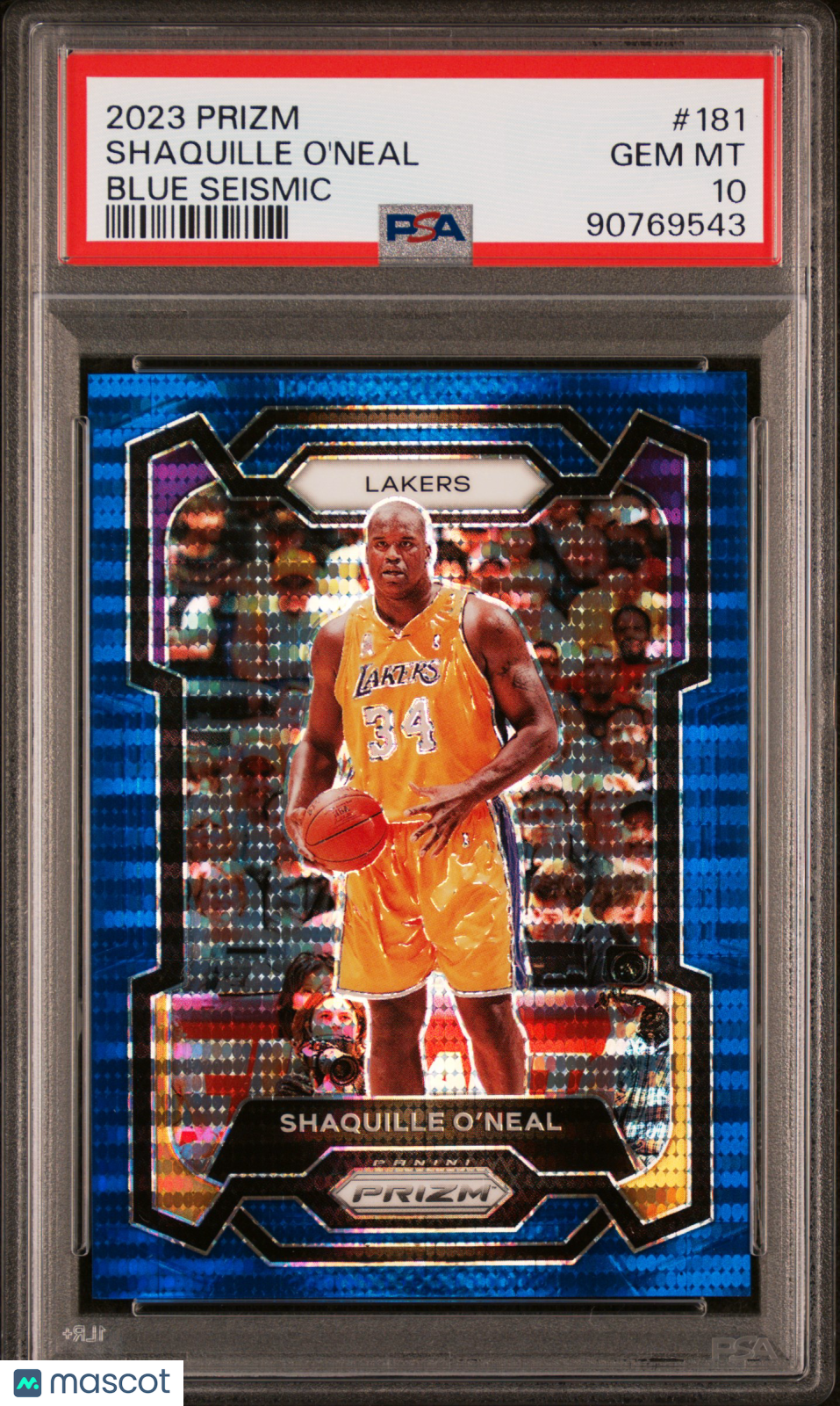 2023 Panini Prizm Shaquille O'Neal Blue Seismic #181