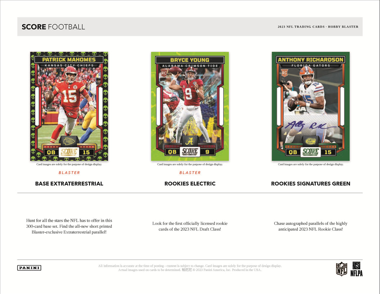 2023 Panini Score Football Hobby Box (4 Autogtaphs) (10 Jumbo Packs) - NFL Blaster