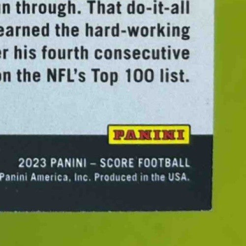 2023 Panini Score George Kittle Top 100 #22 San Francisco 49ers - Sports Cards