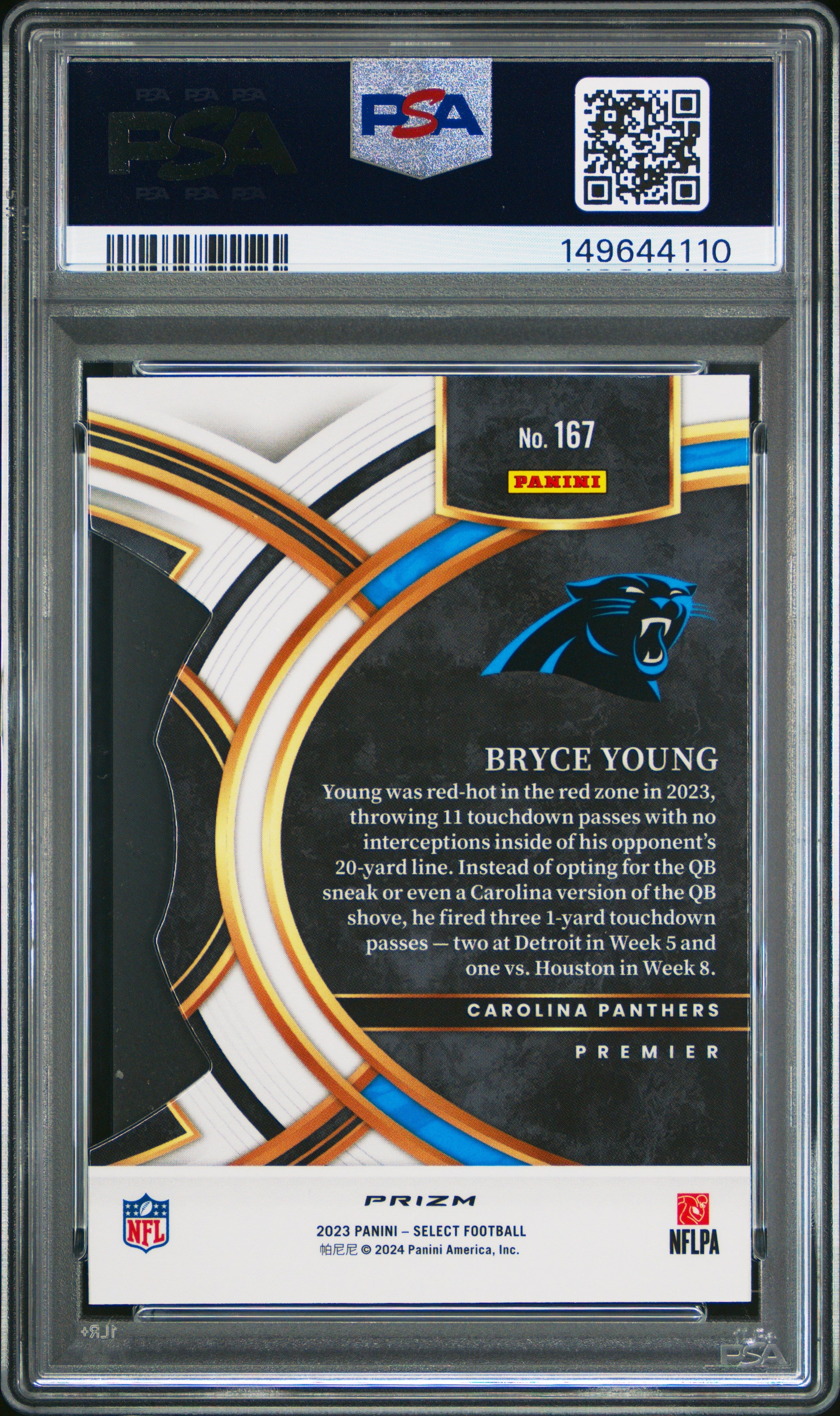 2023 Panini Select Bryce Young Die Cut Silver Prizm #167 PSA 10 - Graded Sports Cards