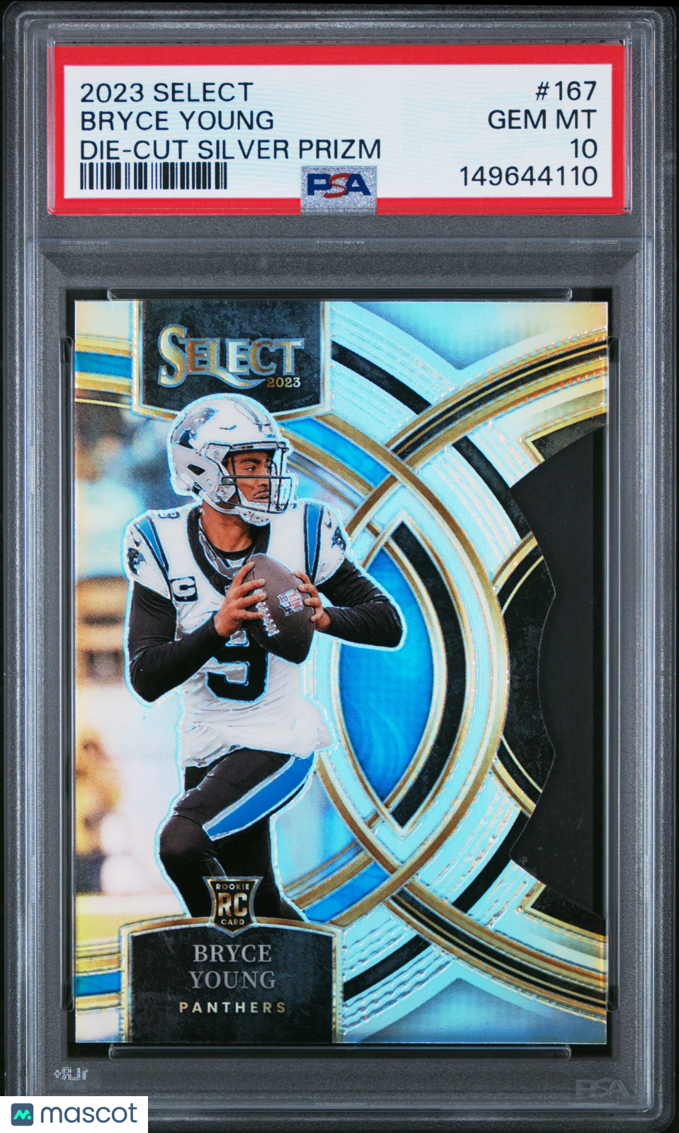 2023 Panini Select Bryce Young Die Cut Silver Prizm #167 PSA 10 - Graded Sports Cards