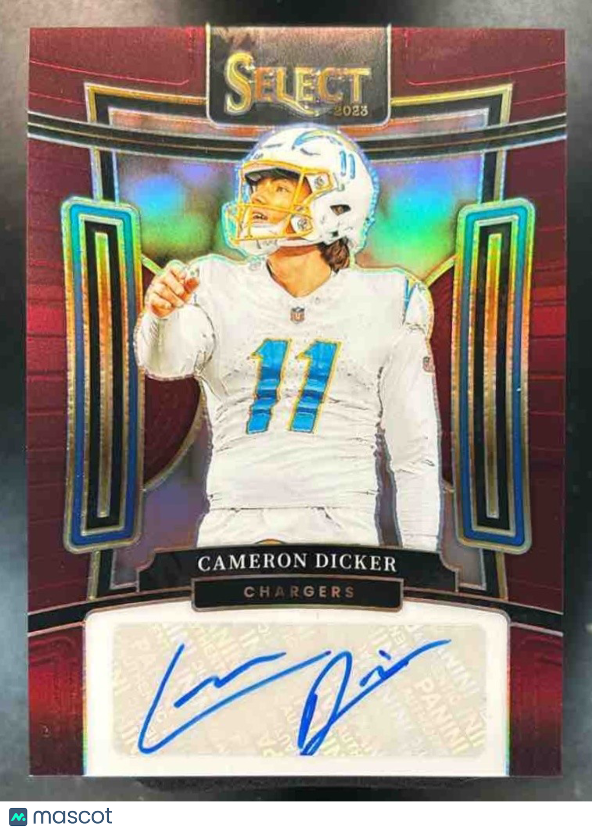 2023 Panini Select Cameron Dicker Signatures Maroon /75 Los Angeles Chargers - Sports Cards