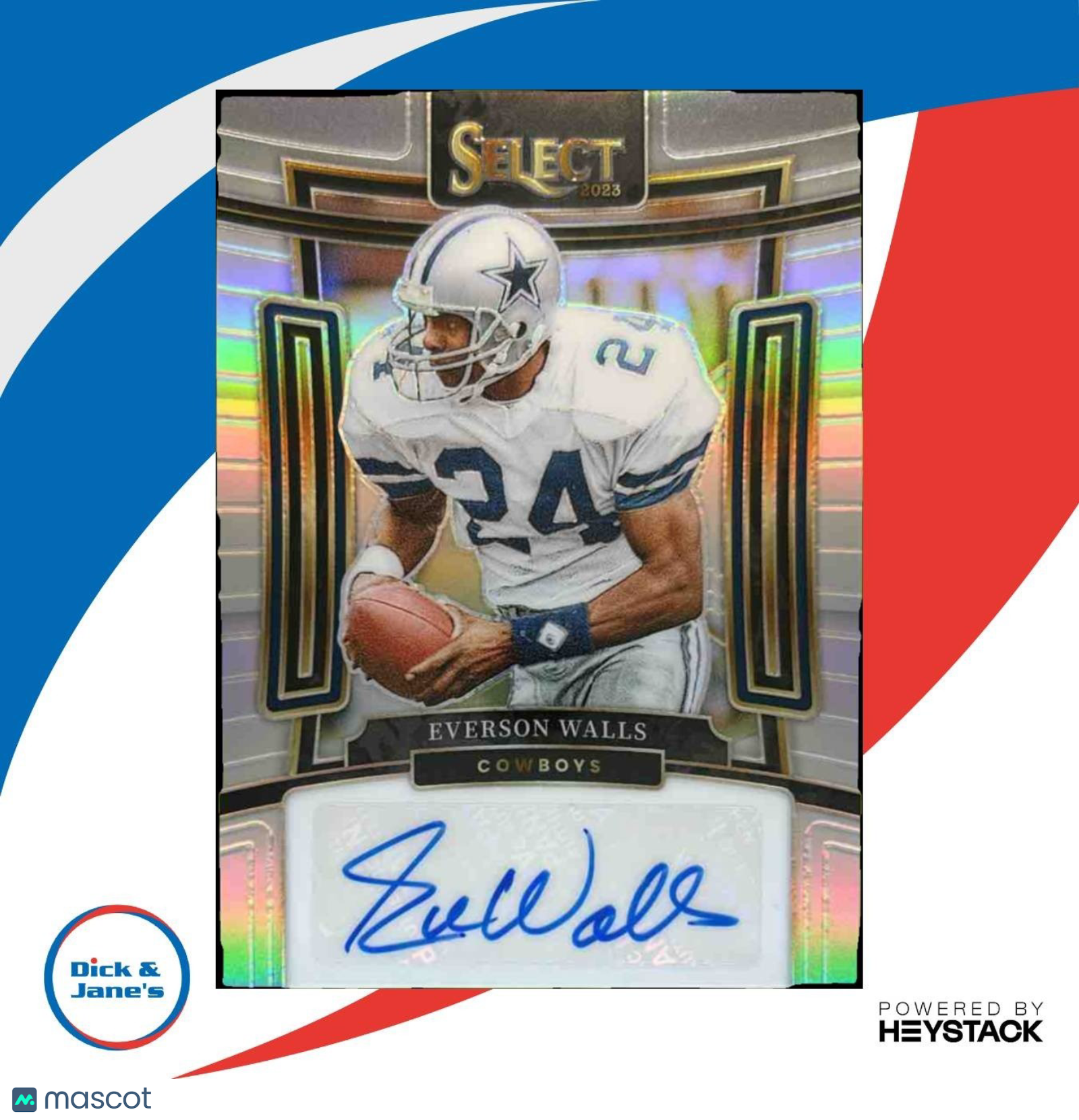 2023 Panini Select Everson Walls Signatures Prizm 201/399 Auto Dallas Cowboys - Sports Cards
