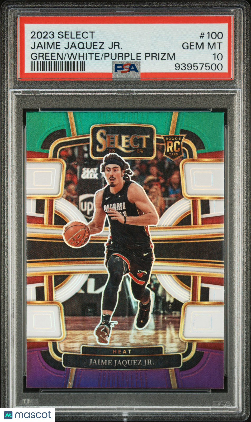 2023 Panini Select Jaime Jaquez JR. Green White Purple Prizm #100 PSA 10 - Graded Sports Cards