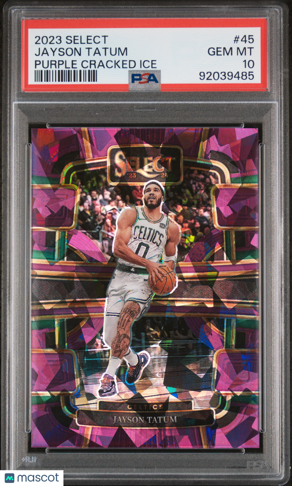 2023 Panini Select Jayson Tatum Purple Cracked Ice #45 PSA 10 /99 - Graded Sports Cards