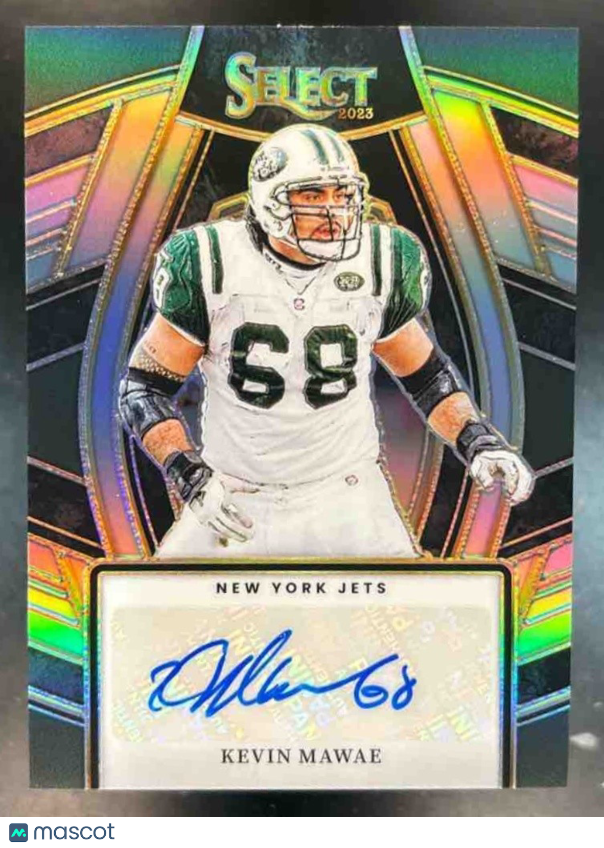 2023 Panini Select Kevin Mawae Signatures Prizm #SELS-KMA Auto New York Jets - Sports Cards