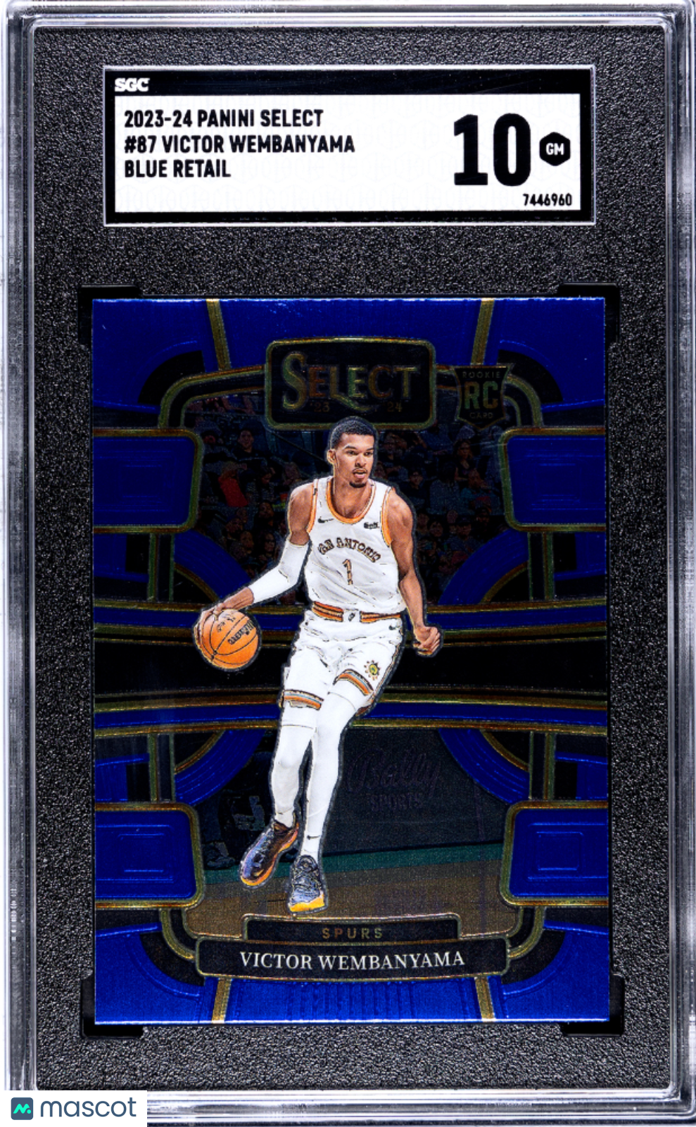 2023 Panini Select Victor Wembanyama Blue #87 SGC 10 - Graded Sports Cards
