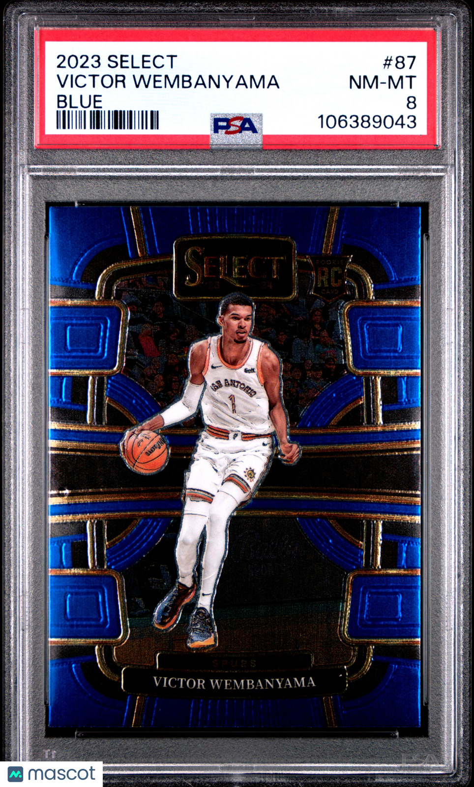 2023 Panini Select Victor Wembanyama Blue Rookie #87 PSA 8 San Antonio Spurs - Graded Sports Cards