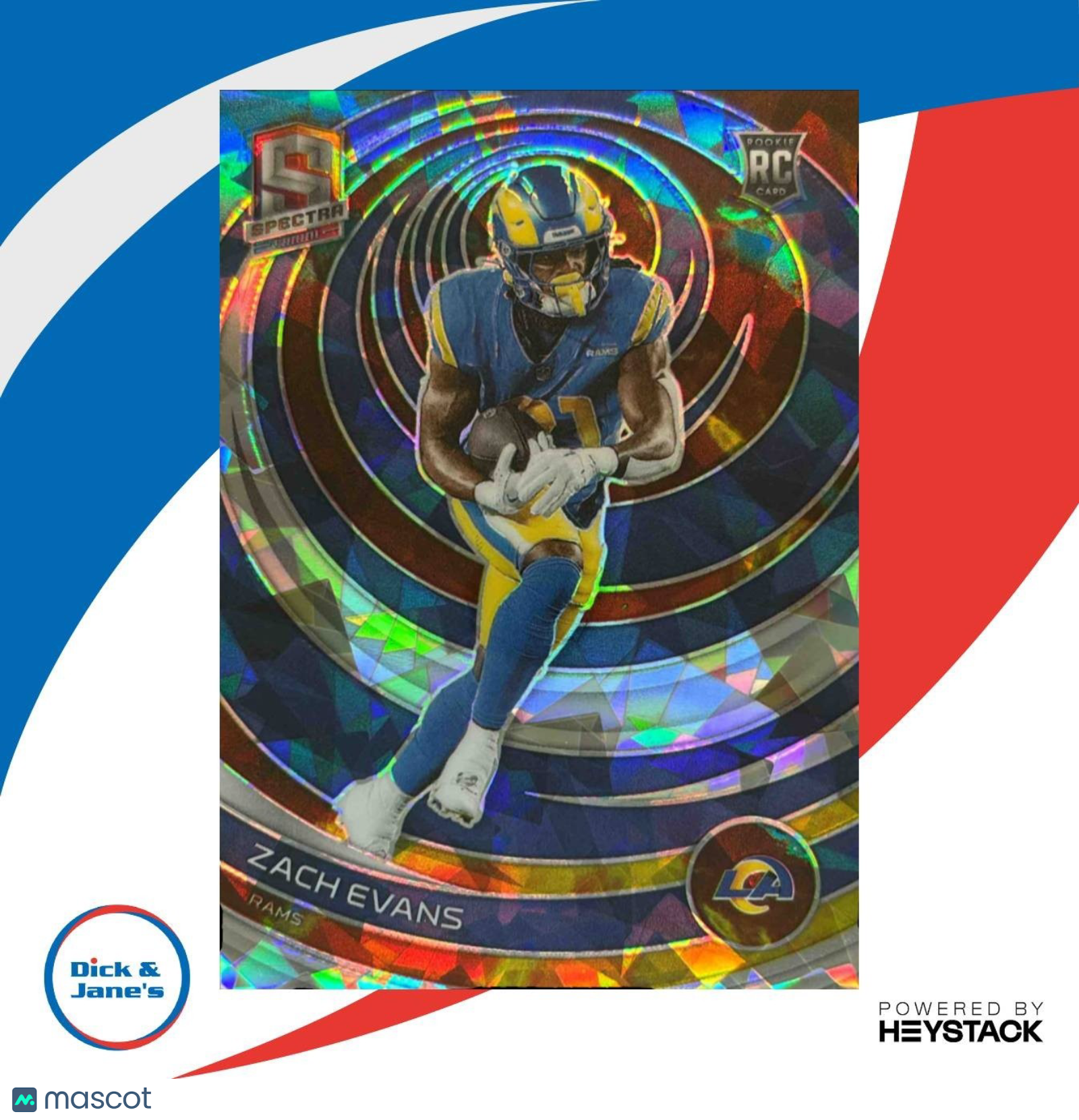 2023 Panini Spectra Zach Evans Astral 26/40 #200 RC Los Angeles Rams - Sports Cards