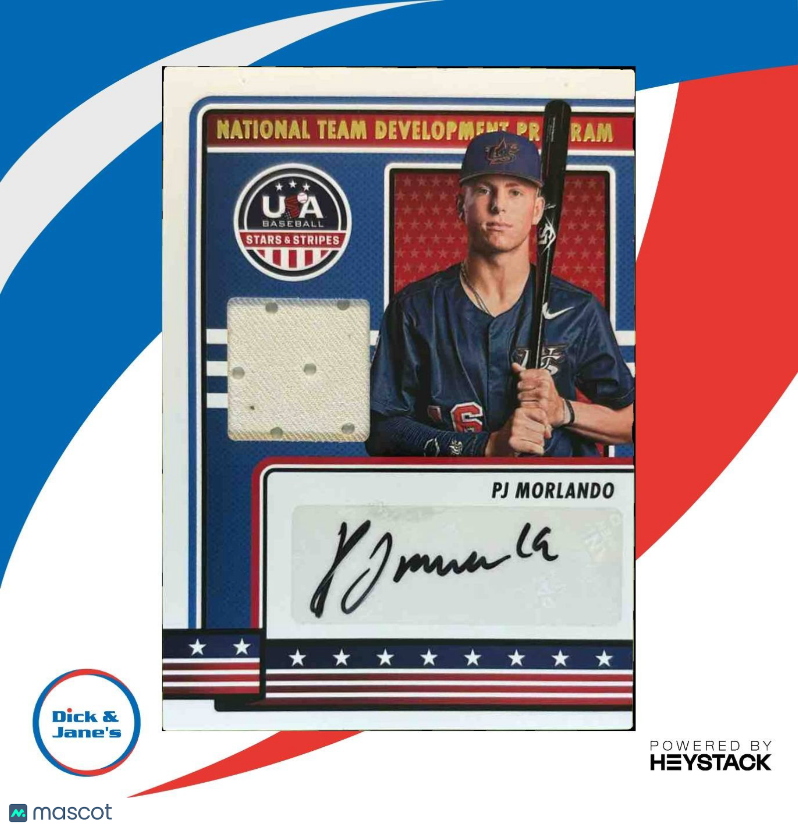 2023 Panini USA Stars & Stripes PJ Morlando Signatures Materials Auto - Sports Cards