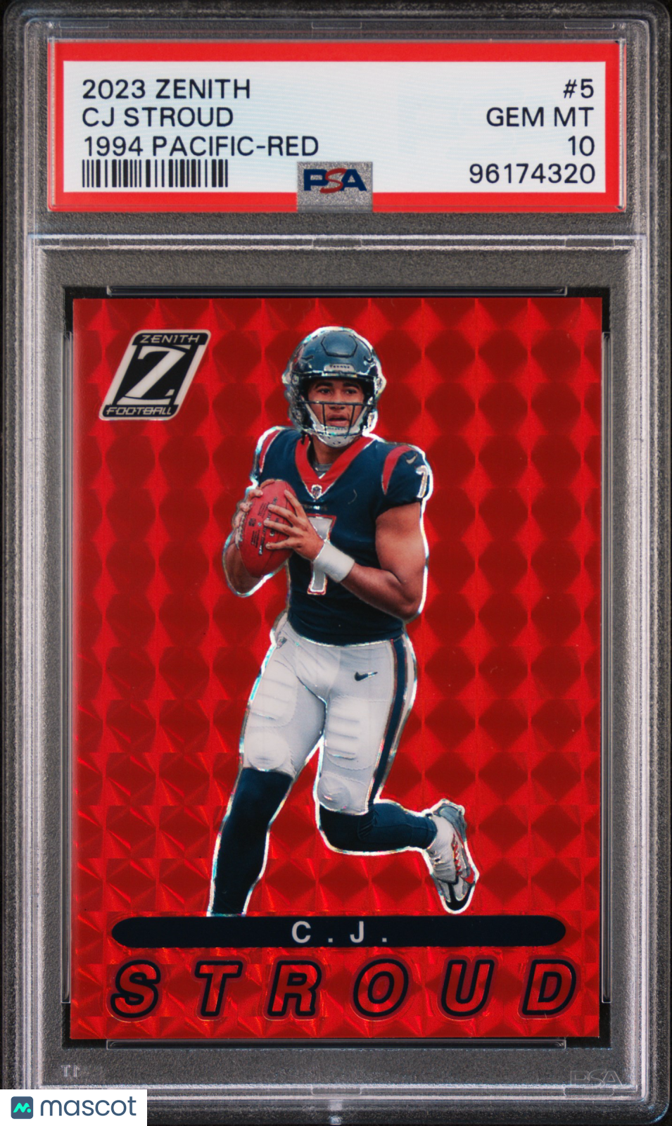 2023 Panini Zenith 1994 Pacific CJ Stroud Red Rookie #5 PSA 10 Houston Texans - Graded Sports Cards