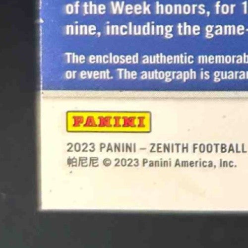 2023 Panini Zenith Puka Nacua 80/299 #227 RC Auto Los Angeles Rams - Sports Cards