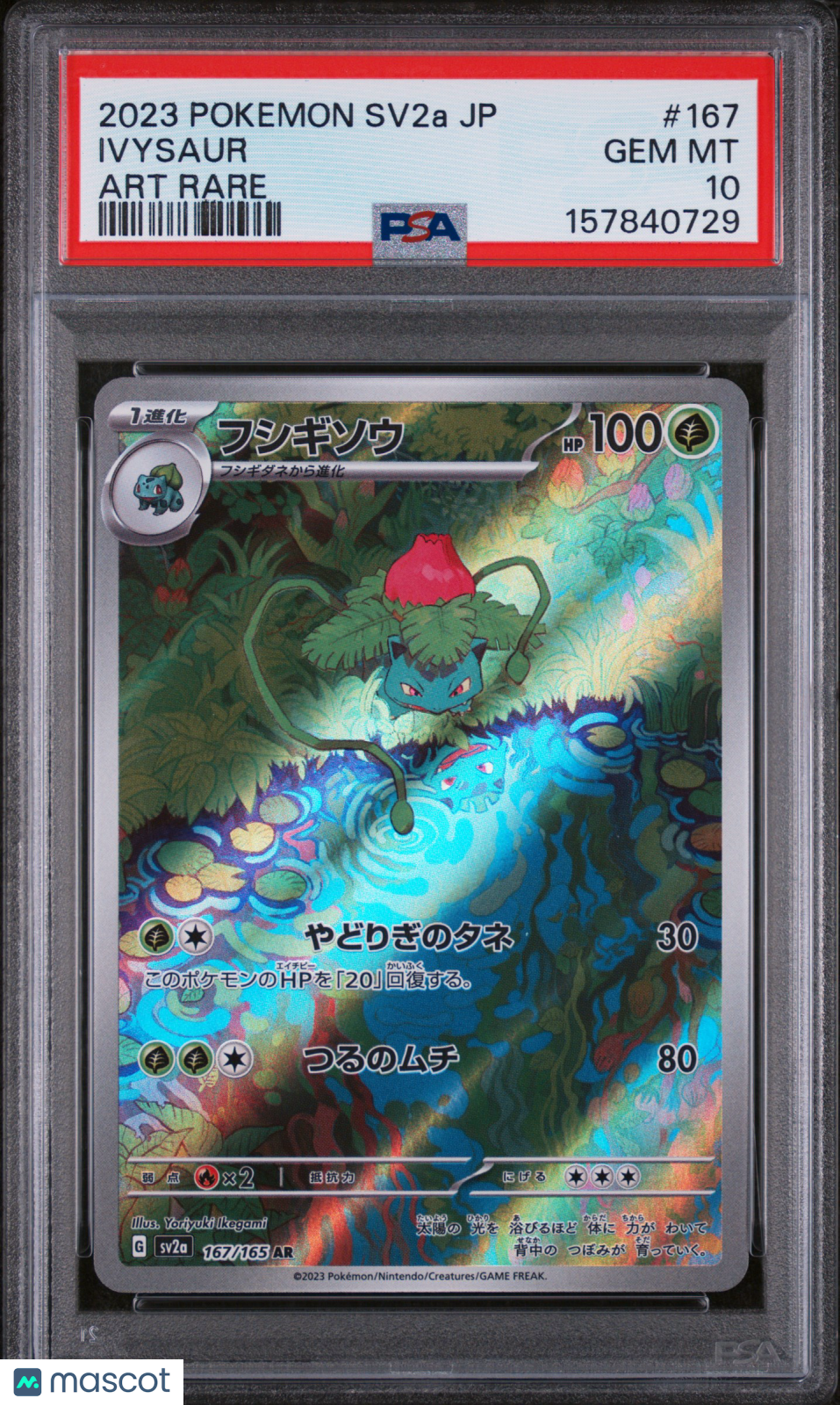2023 Pokemon 151 Ivysaur #167 Japanese Art Rare PSA 10 GEM MINT - Graded TCG/CCG