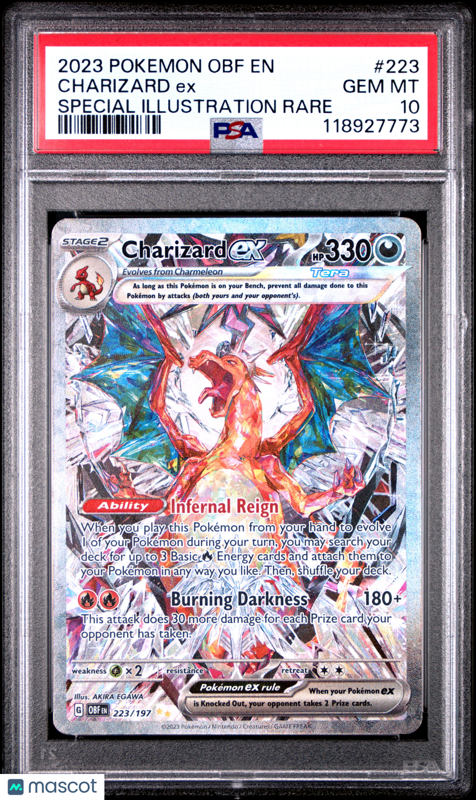 2023 Pokemon Obsidian Flames Charizard EX #223 SIR PSA 10 GEM MINT - Graded TCG/CCG