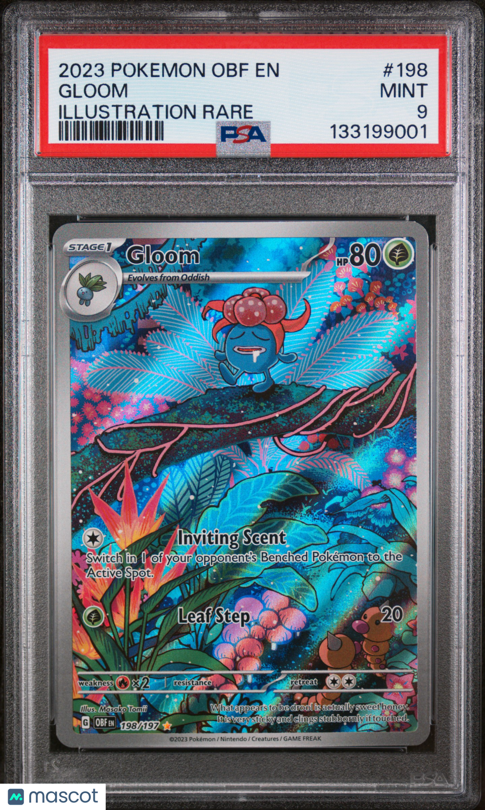 2023 Pokemon Obsidian Flames Gloom #198 Illustration Rare PSA 9 MINT - Graded TCG/CCG
