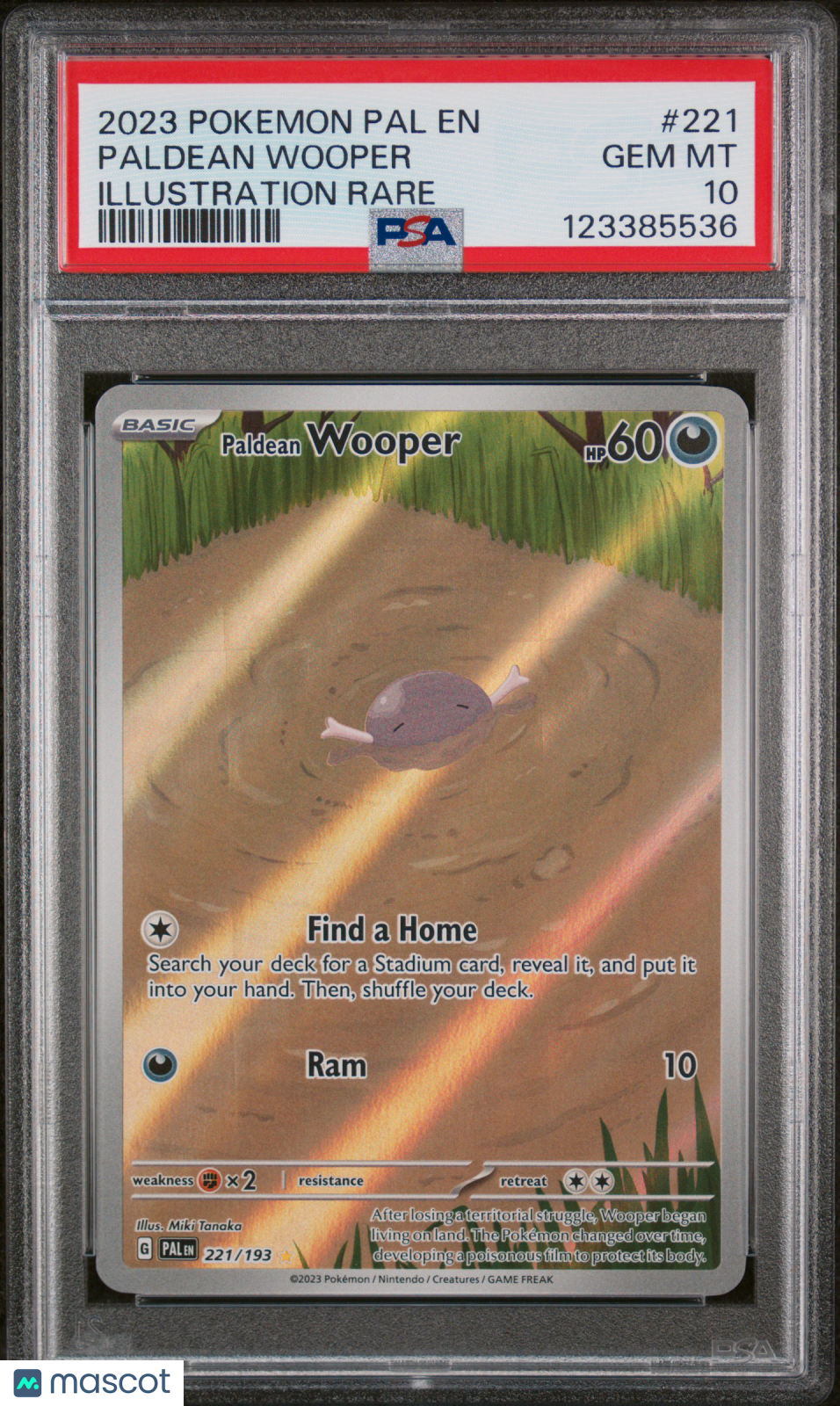 2023 Pokemon Pal EN-Paldea Evolved Paldean Wooper #221 Illustration Rare PSA 10 - Graded TCG/CCG