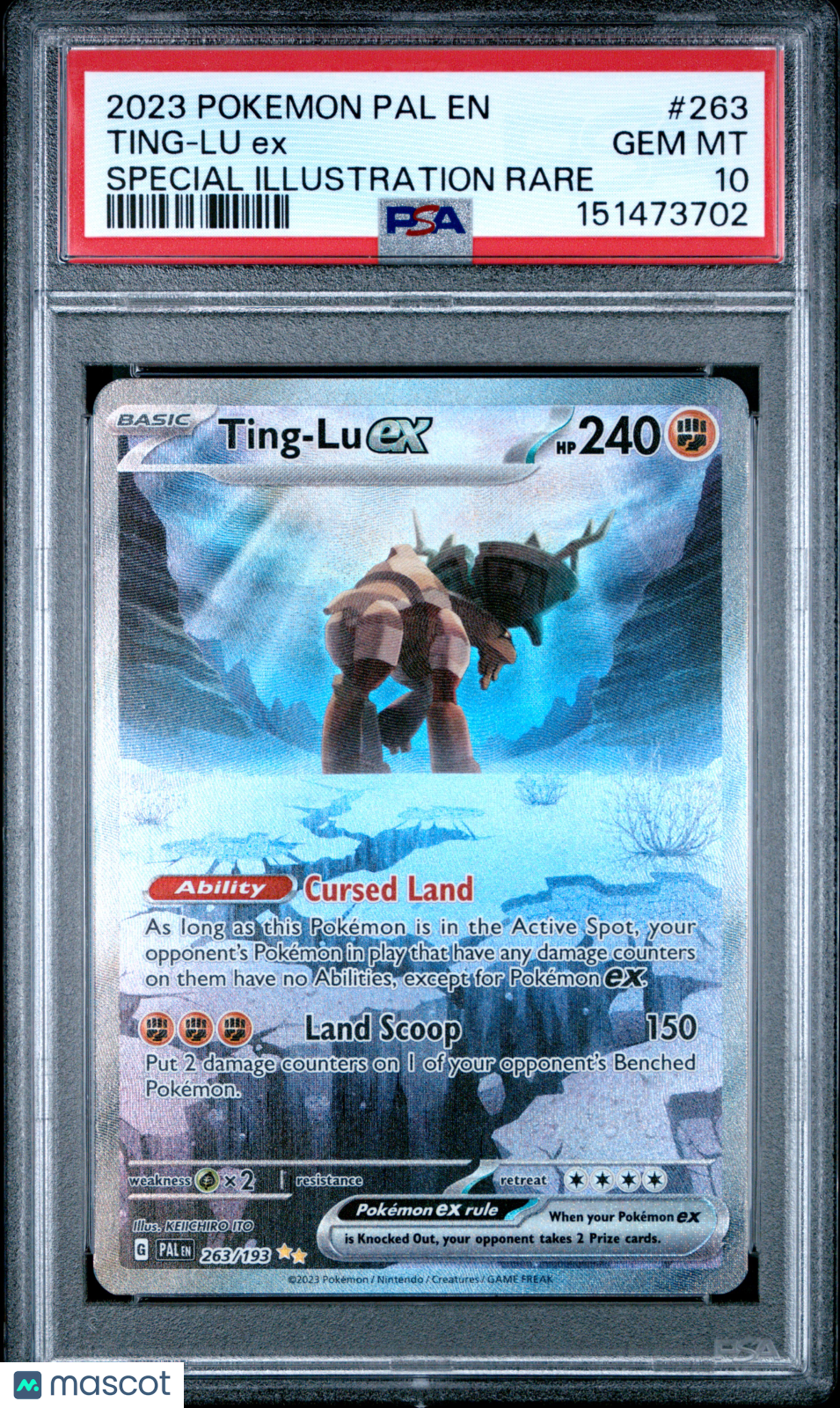2023 Pokemon Paldea Evolved Ting-Lu EX #263 Special Illustration Rare PSA 10 GEM - Graded TCG/CCG