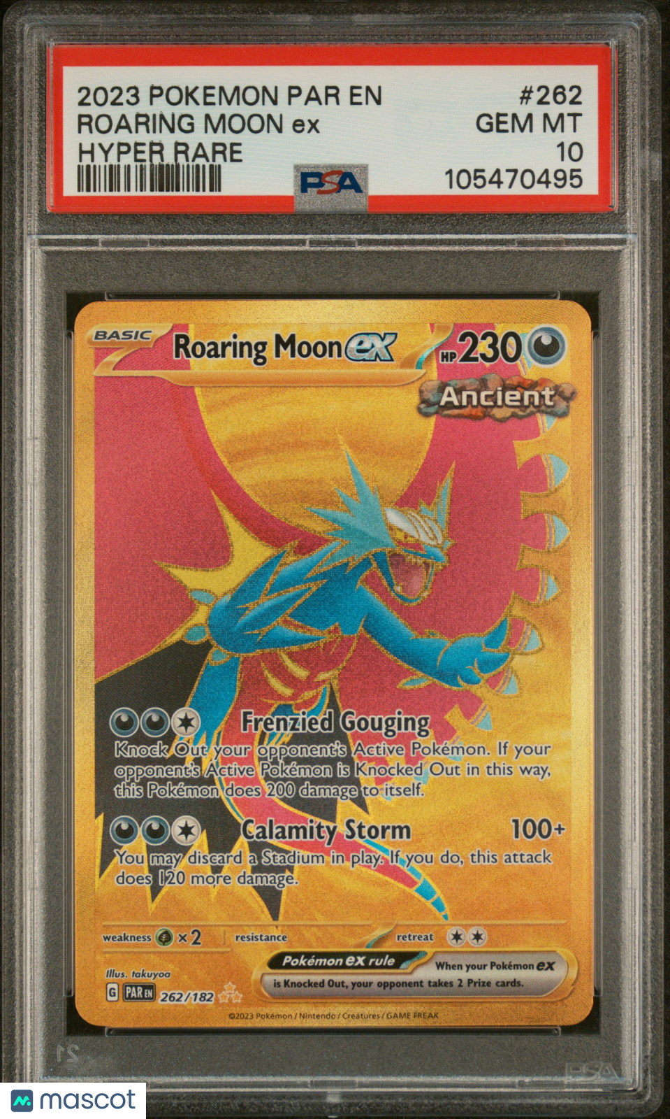 2023 Pokemon Paradox Rift Roaring Moon EX #262 Hyper Rare PSA 10 GEM MINT - Graded TCG/CCG