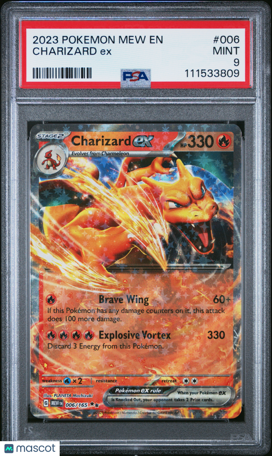 2023 Pokemon SV 151 Charizard EX #006 PSA 9 MINT - Graded TCG/CCG