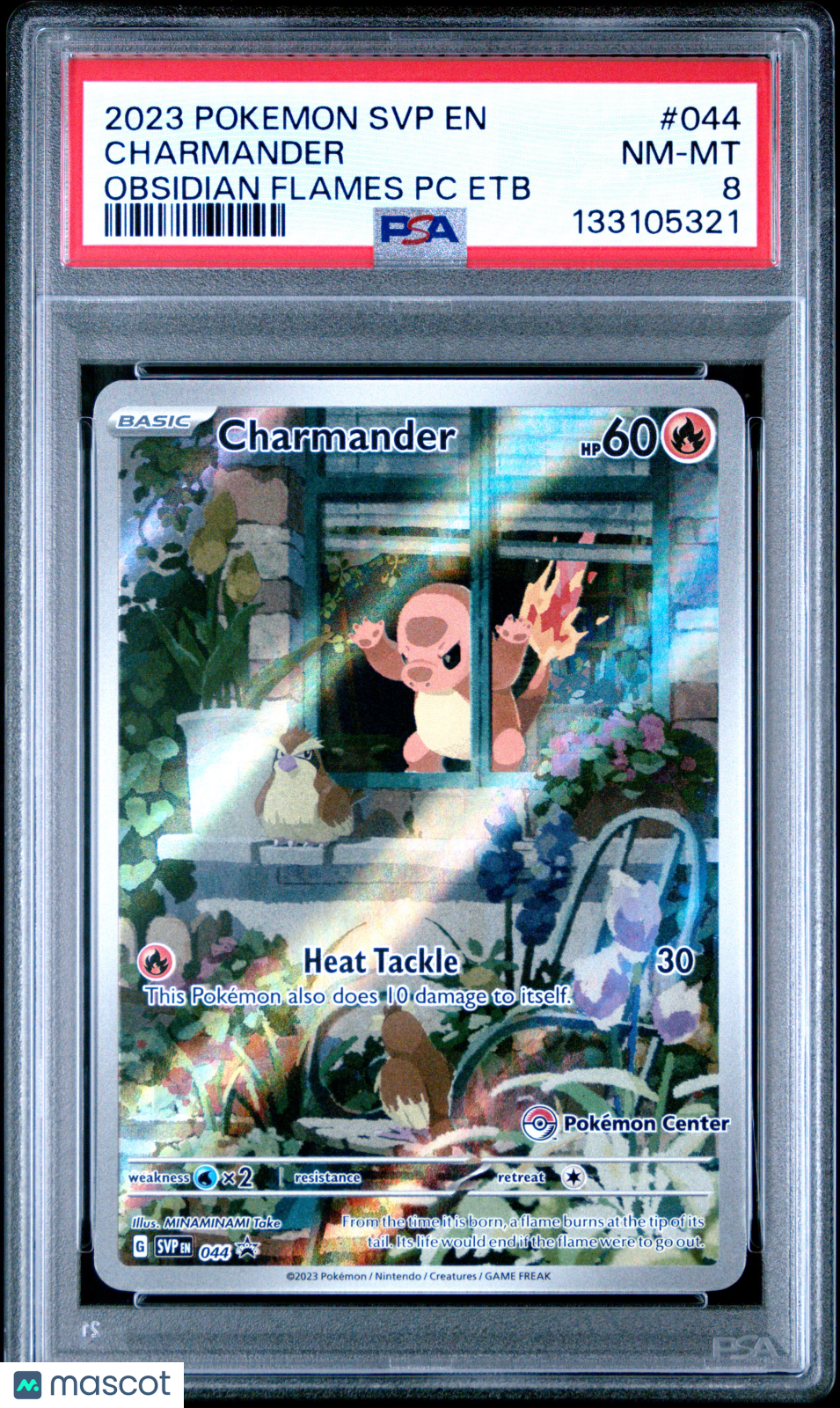 2023 Pokemon SV Promo Charmander #044 Obsidian Flames PC Stamped ETB PSA 8 - Graded TCG/CCG