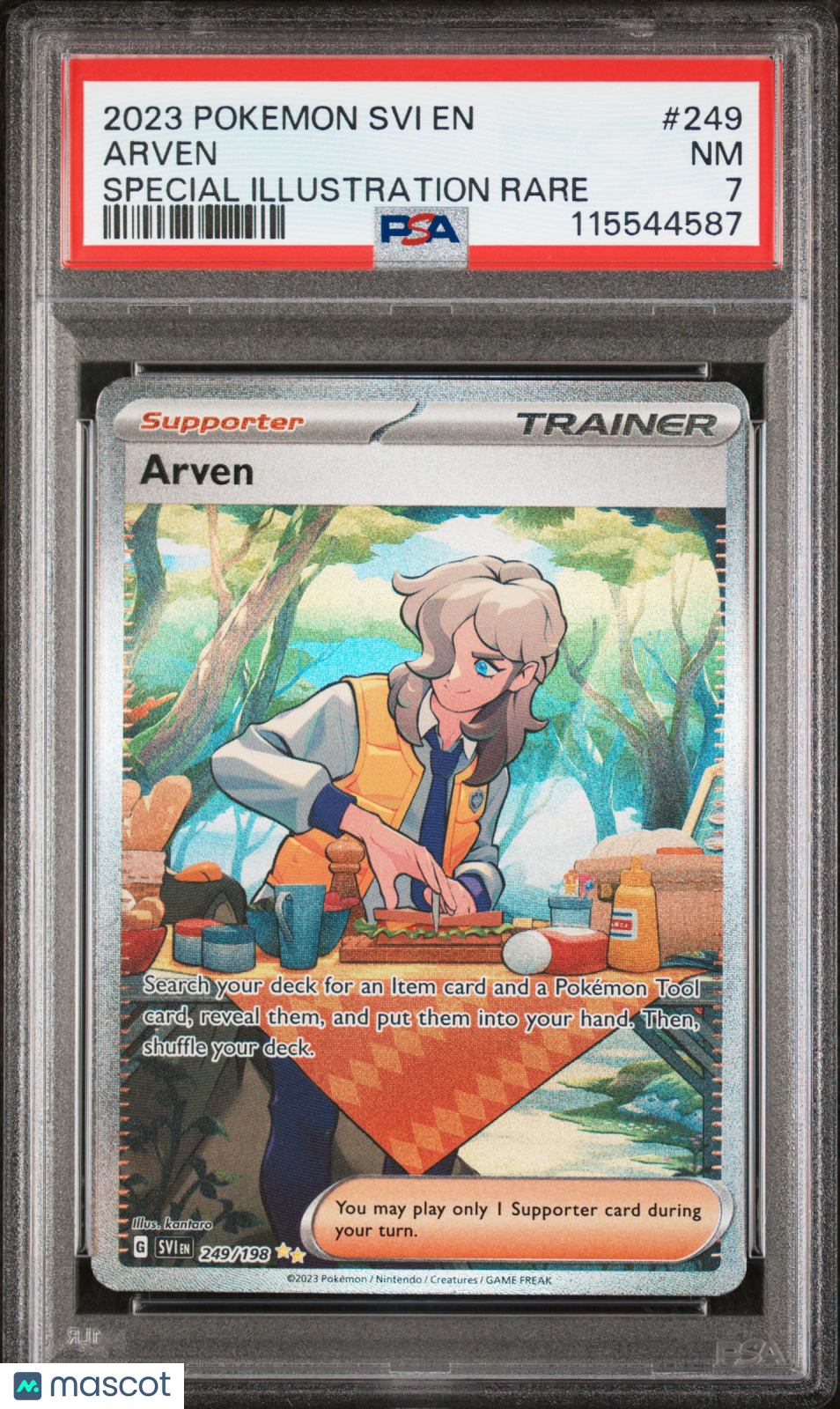2023 Pokemon SVI EN-Scarlet & Violet Arven #249 Special Illustration Rare PSA 7 - Graded TCG/CCG