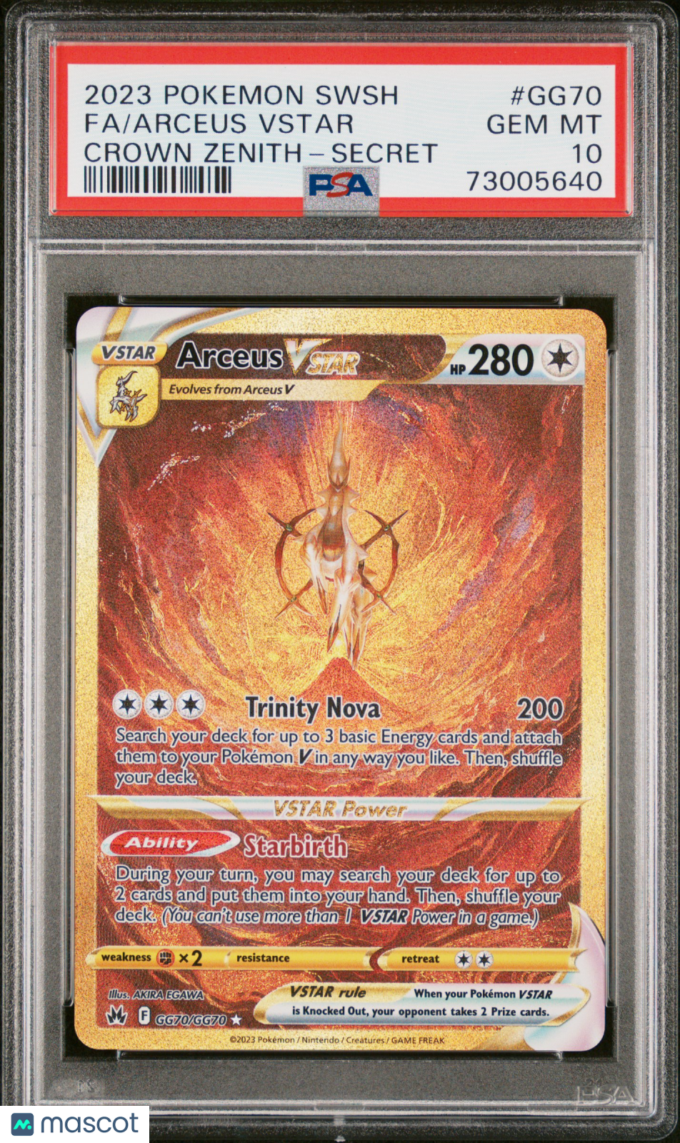 2023 Pokemon Sword And Shield Crown Zenith Arceus VSTAR #GG70 PSA 10 - Graded TCG/CCG