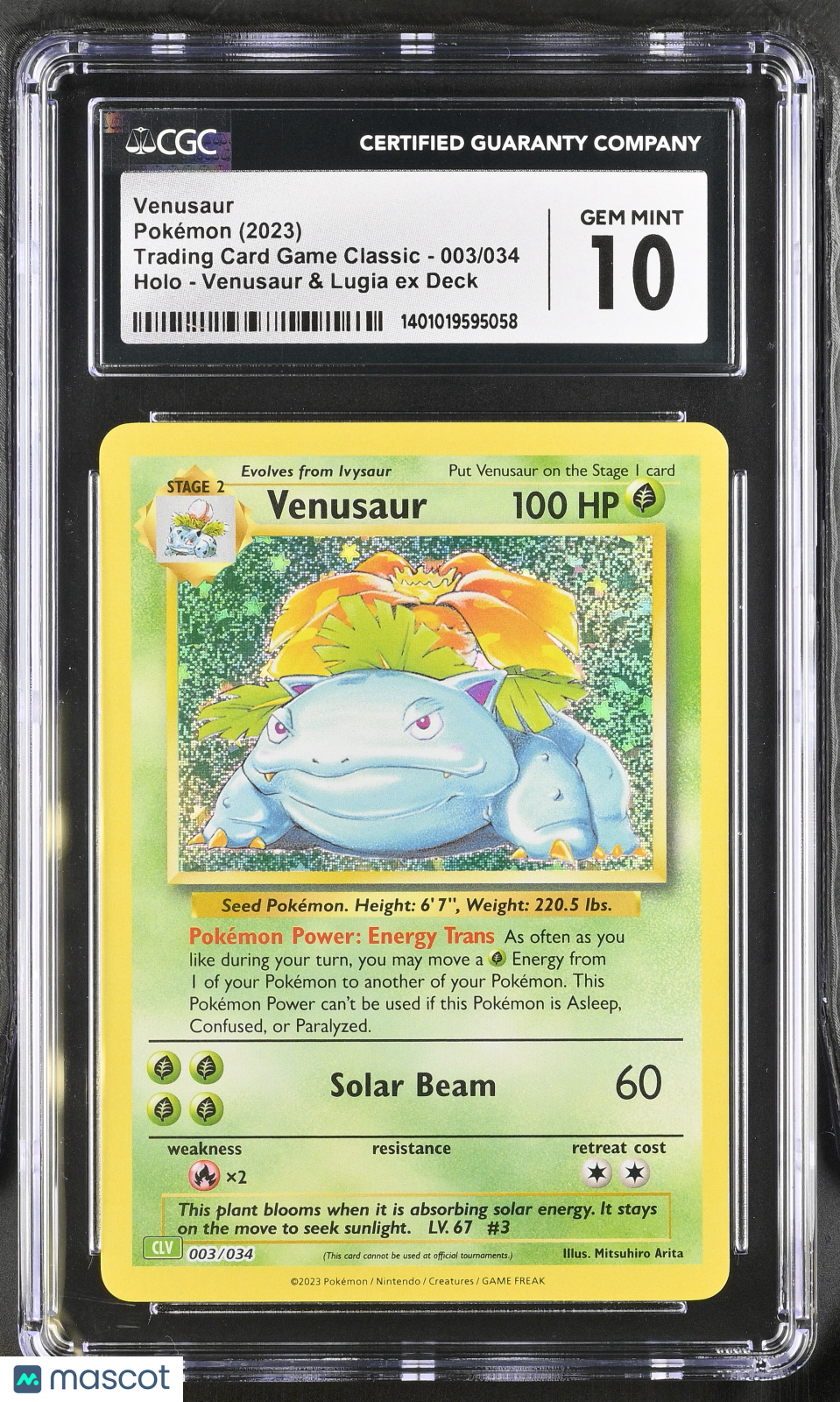 2023 Pokémon Trading Card Game Classic Venusaur #003/034 English CGC 10 - Graded TCG/CCG