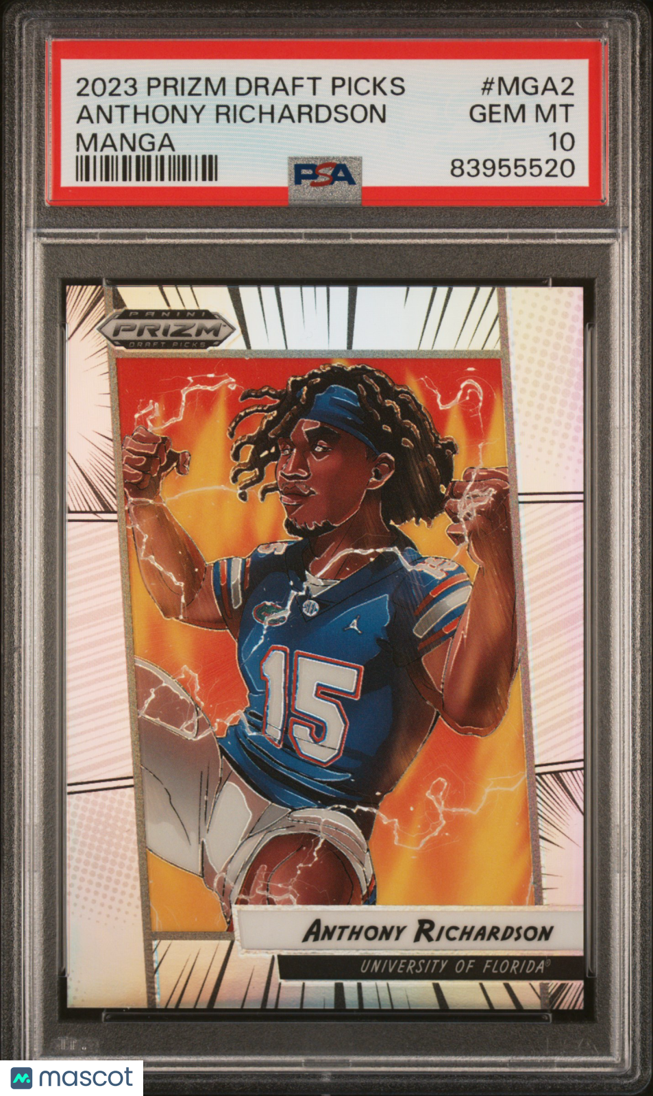 2023 Prizm Draft Picks Manga Anthony Richardson Short Print Rookie #MGA2 PSA 10 - Graded Sports Cards