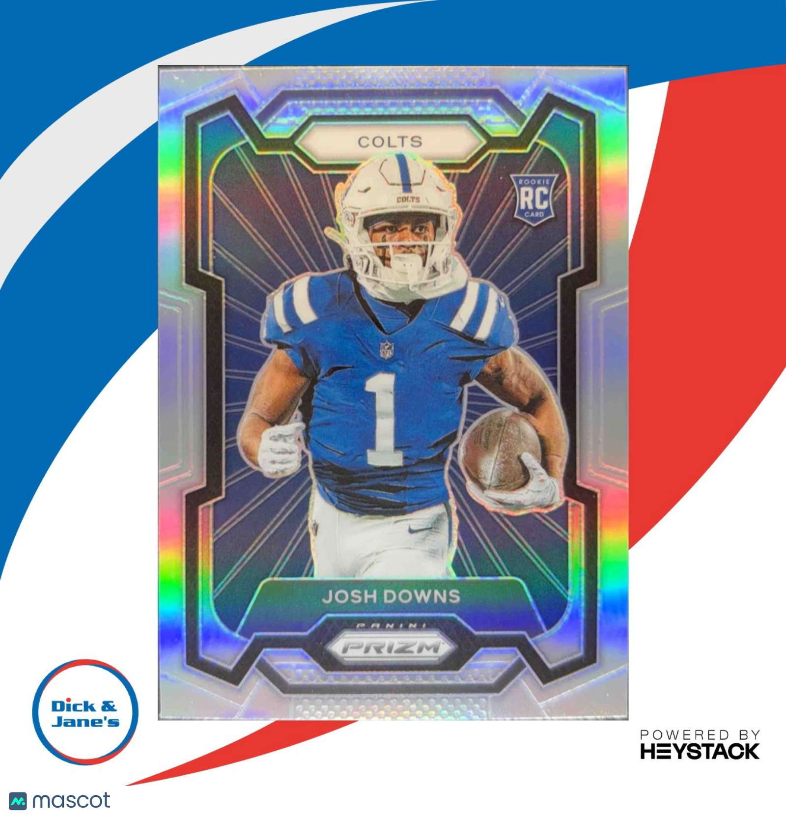 2023 Prizm Josh Downs Rookie Variations Prizms Silver #310 RC Indianapolis Colts - Sports Cards
