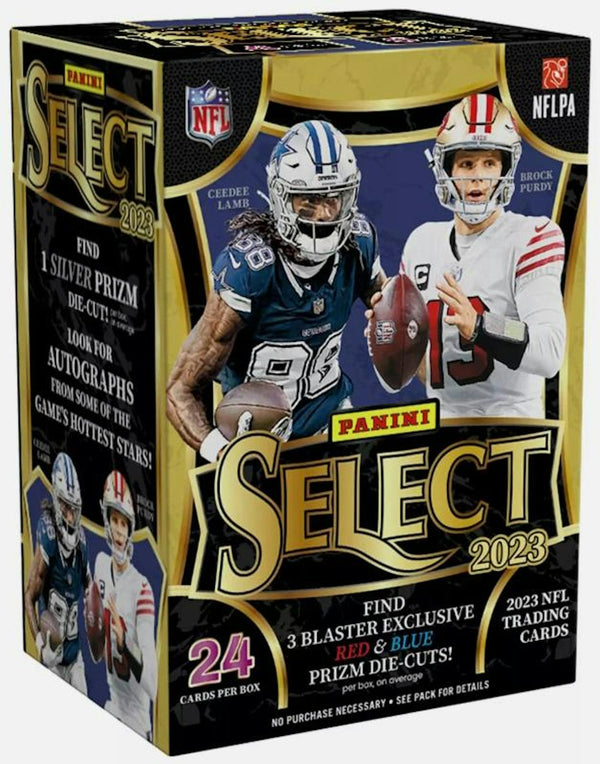 2023 Panini Select NFL Football Pack Blaster Box (Red & Blue Prizms Die Cuts)