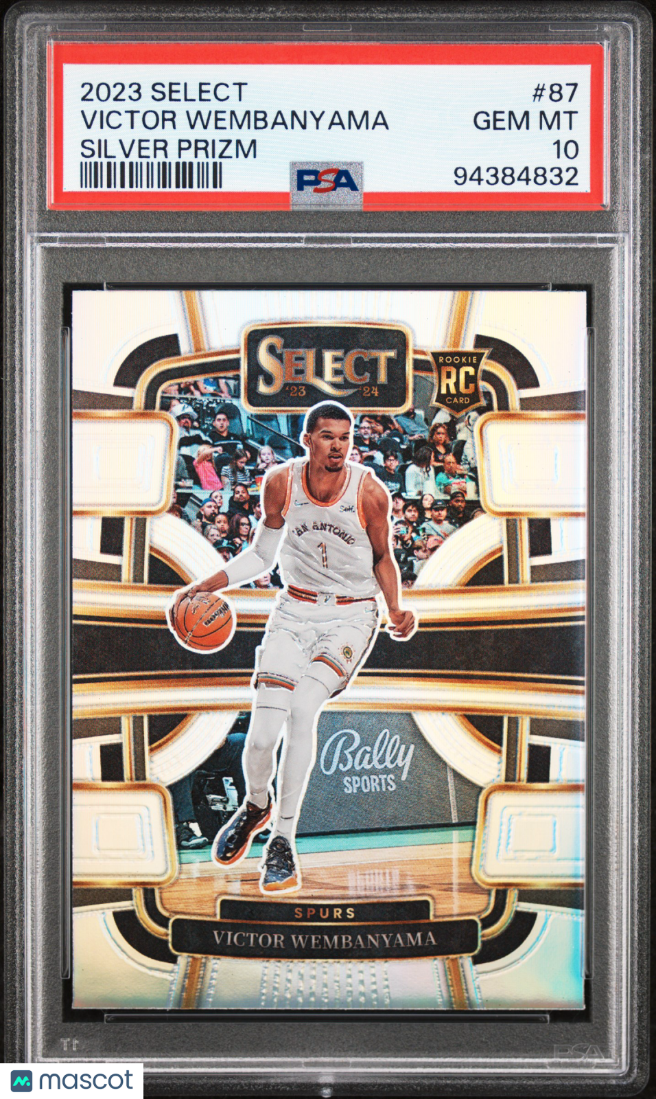2023 Select Victor Wembanyama Silver Holo Prizm Rookie PSA 10 San Antonio Spurs Graded Sports Cards