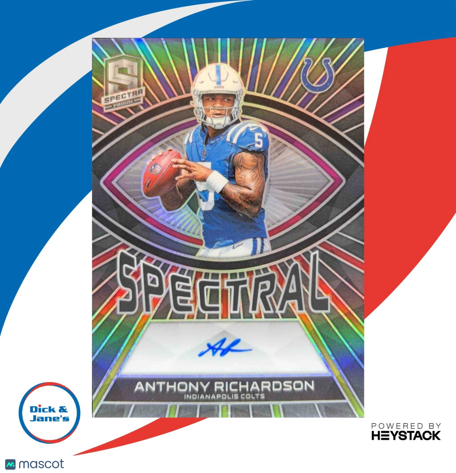 2023 Spectra Anthony Richardson Spectral Signatures /149 Auto RC Indianapolis - Sports Cards