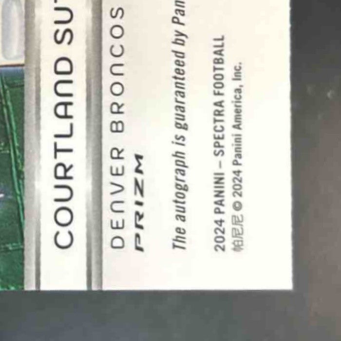 2023 Spectra Courtland Sutton 2022 Football Auto Neon Green /35 Denver Broncos - Sports Cards
