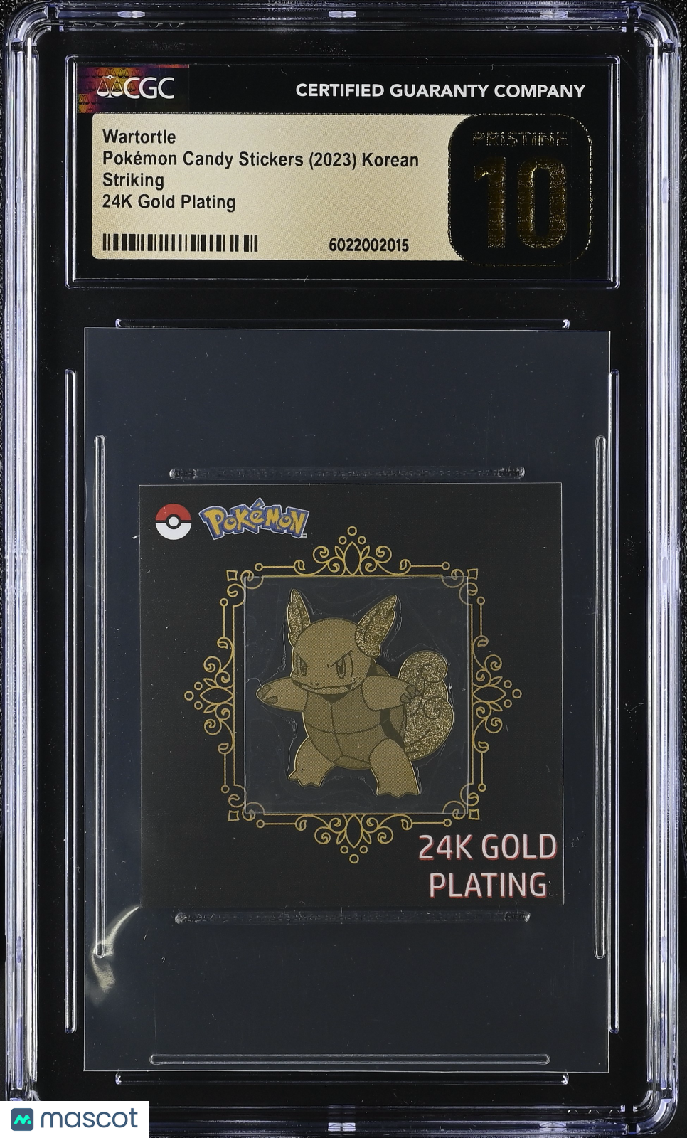 2023 Striking Pok^mon Candy Stickers Wartortle 24K Gold Plating CGC 10 - Graded Sports Cards