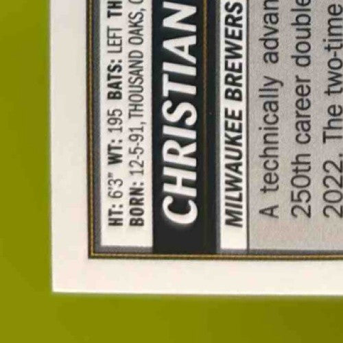 2023 Topps Big League Christian Yelich #271 Milwaukee Brewers - Sports Cards