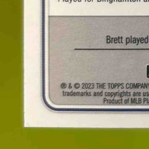 2023 Topps Big League Wrapper Redemption Brett Baty Green Foil 18/99 #WR-27 Mets - Sports Cards