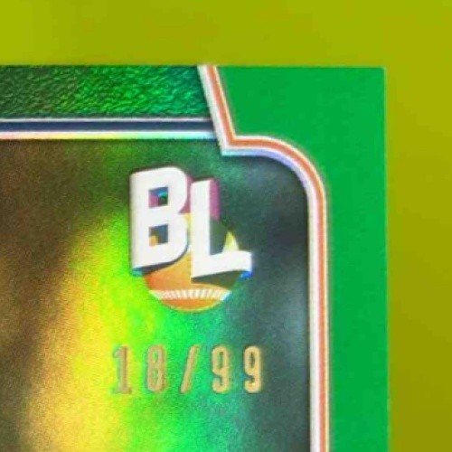 2023 Topps Big League Wrapper Redemption Brett Baty Green Foil 18/99 #WR-27 Mets - Sports Cards