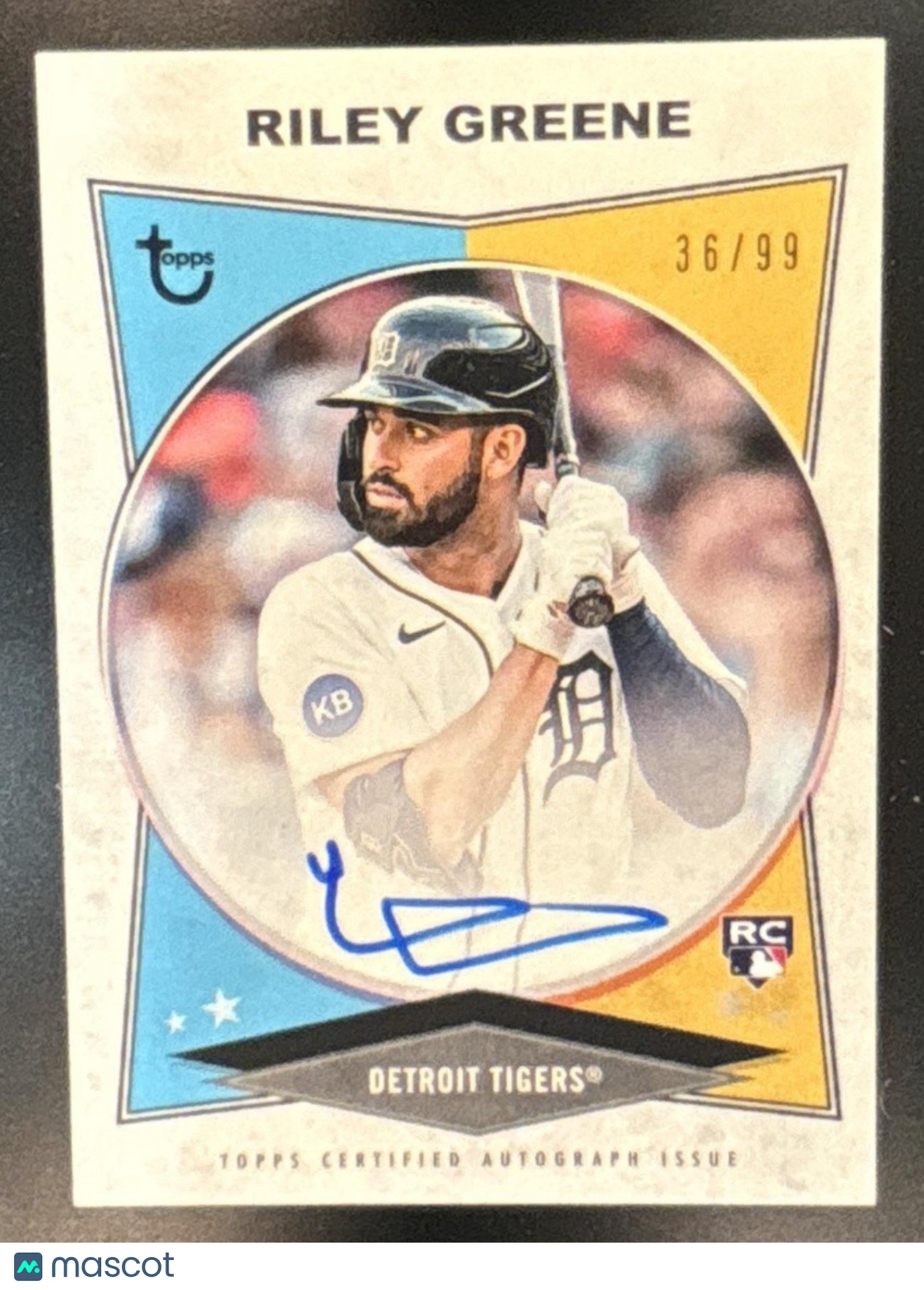 2023 Topps Brooklyn Collection Riley Greene Auto /99 #AC-RG RC Detroit Tigers - Sports Cards