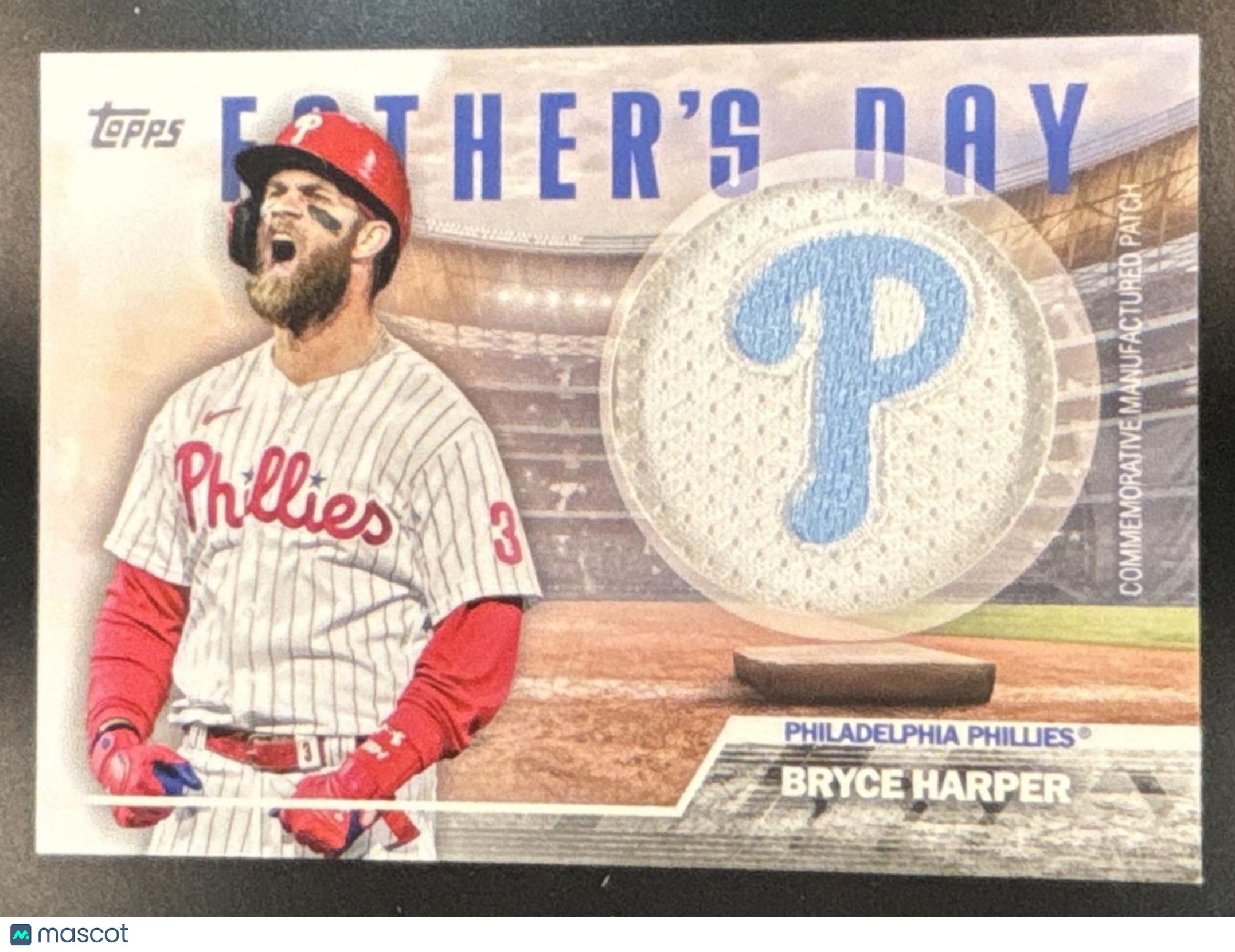 2023 Topps Bryce Harper Father’s Day Commemorative Team Patch Phillies - Sports Cards