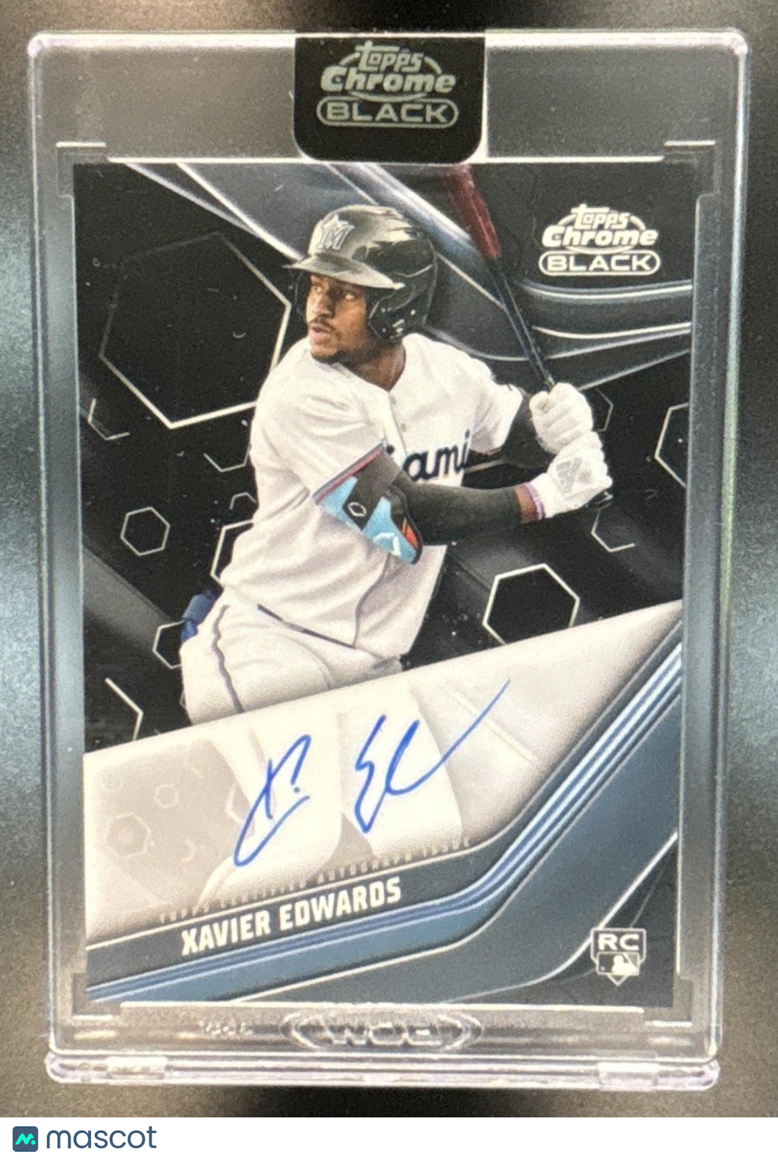 2023 Topps Chrome Black Xavier Edwards Auto #CBA-XE RC Miami Marlins - Sports Cards