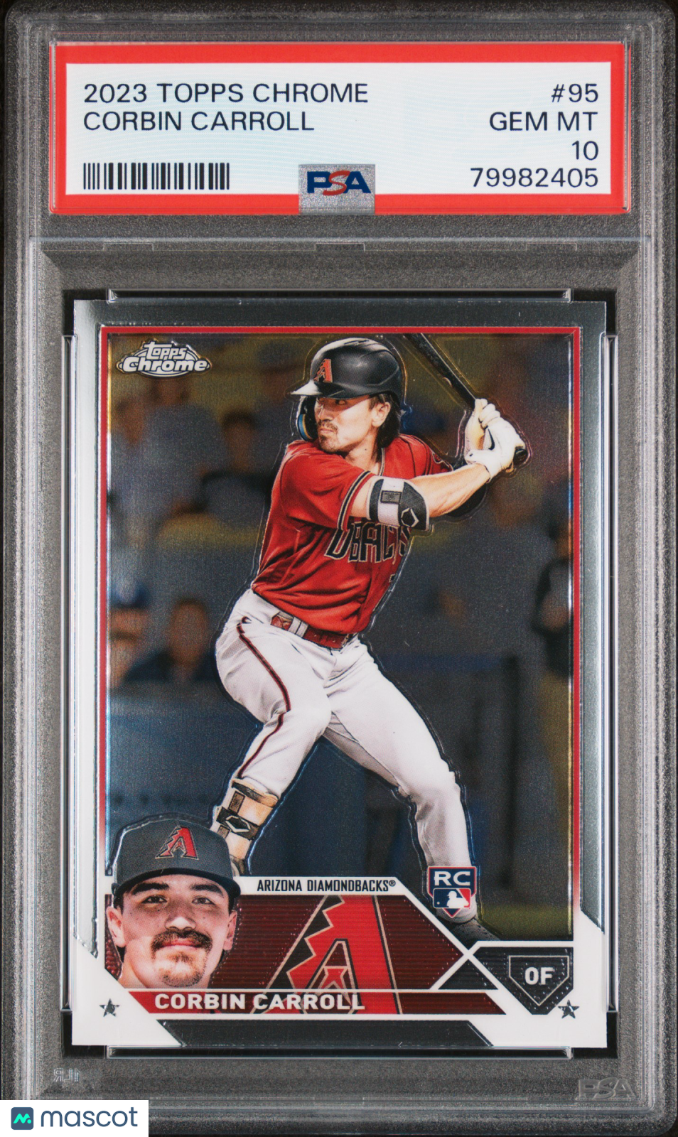 2023 Topps Chrome Corbin Carroll Rookie #95 PSA 10 GEM MINT Arizona Diamondbacks Graded Sports Cards