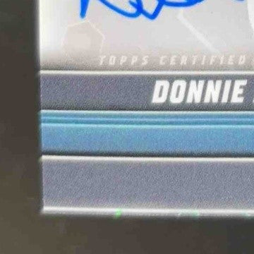 2023 Topps Chrome Donnie Shell Chrome Black Auto Green Refractor 27/99 Steelers - Sports Cards