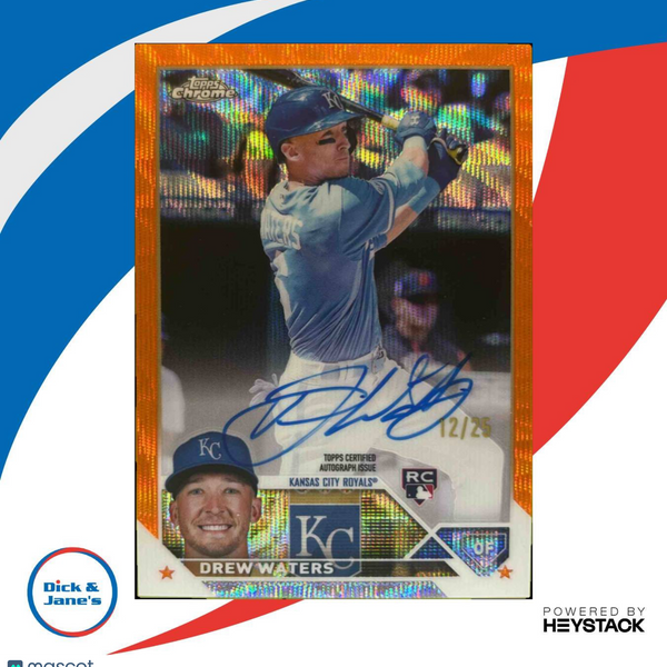 2023 Topps Chrome Drew Waters Rookie Auto Orange Wave