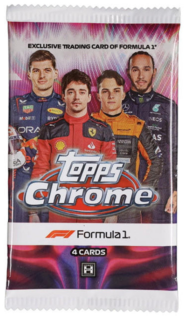 ONE 2023 Topps Chrome F1 Formula 1 Racing Hobby Pack (4 Cards/Pack)