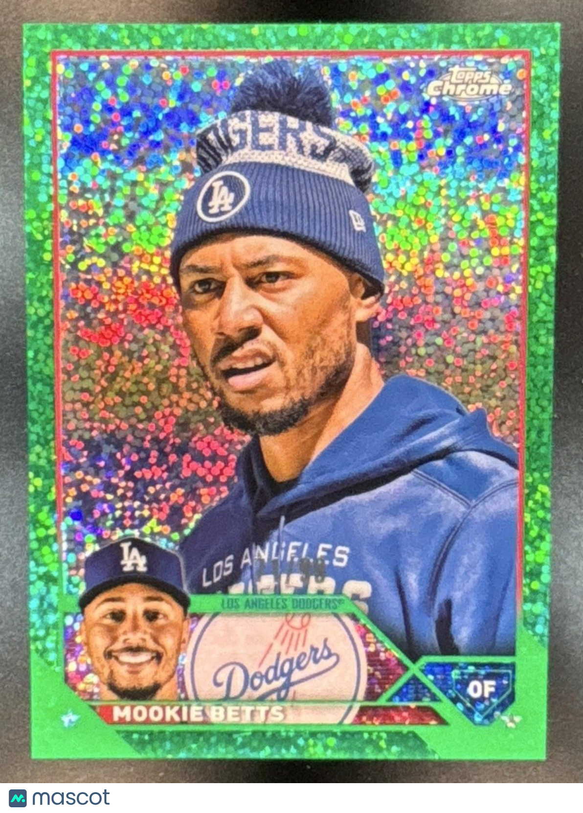 2023 Topps Chrome Mookie Betts Image Variations Green Speckle /99 #150 Dodgers - Sports Cards