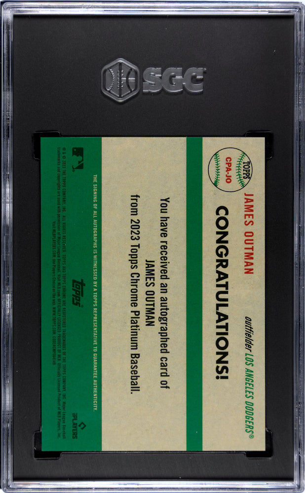 2023 Topps Chrome Platinum Anniversary Autograph Gold /50 Refractor SGC 10 - Graded Sports Cards