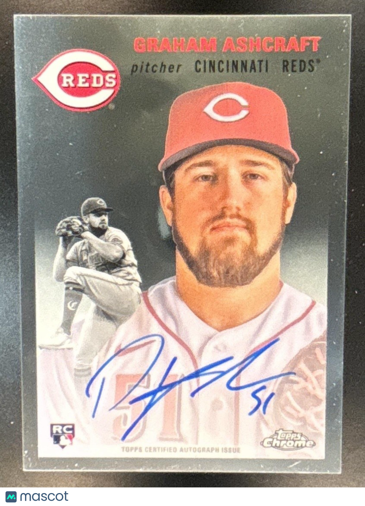 2023 Topps Chrome Platinum Anniversary Graham Ashcraft Auto RC Cincinnati Reds - Sports Cards