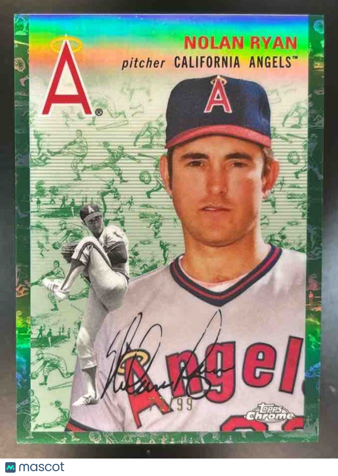 2023 Topps Chrome Platinum Anniversary Nolan Ryan Toile White/Green /99 #482 - Sports Cards