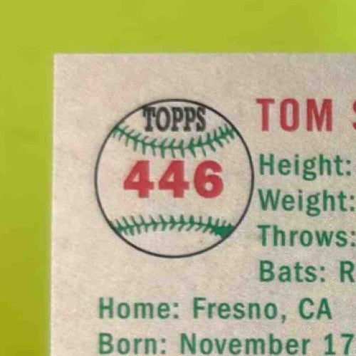 2023 Topps Chrome Platinum Tom Seaver Toile Cream Fuchsia Lava Refractor/100 446 - Sports Cards